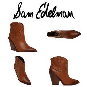 Sam Edelman Iris Western Boots in Whiskey (tan) sz 7.5